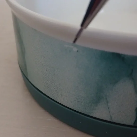 Bone Dry Ceramica NON SKID Marble Design Dog / Cat Bowl In Teal - Picture 8 of 11